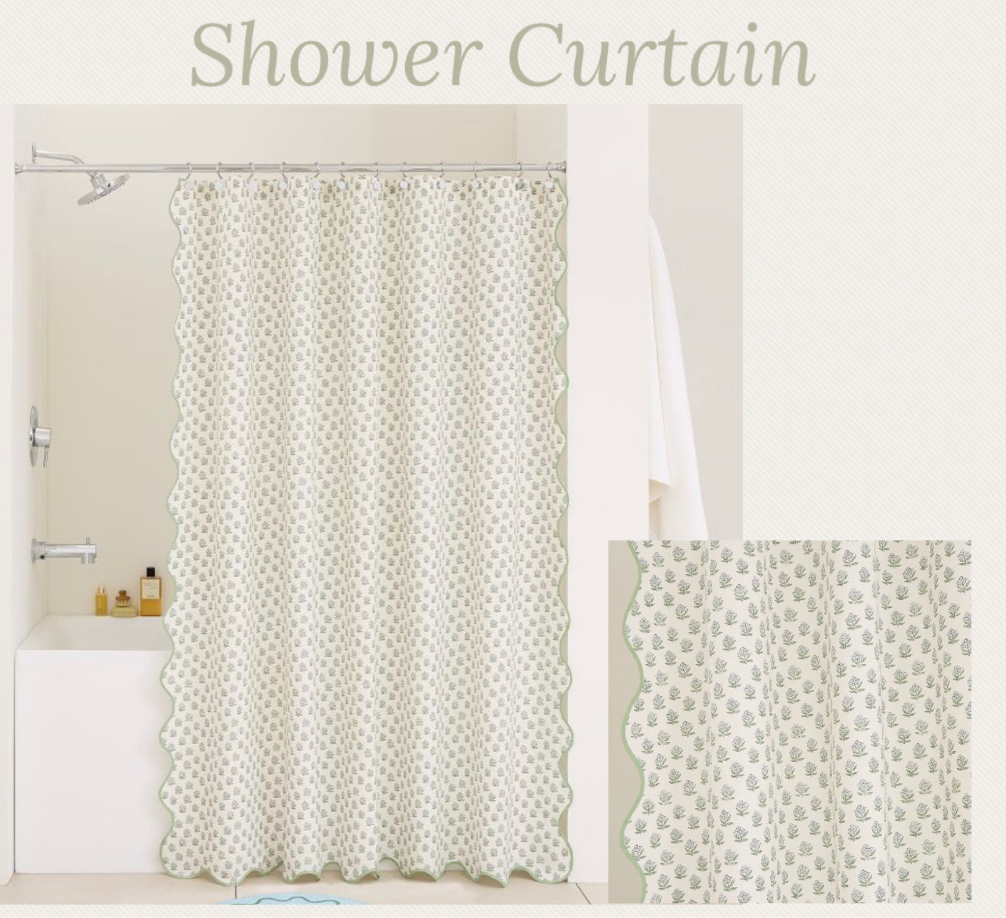 RHODE Begonia Shower Curtain Curated On LTK