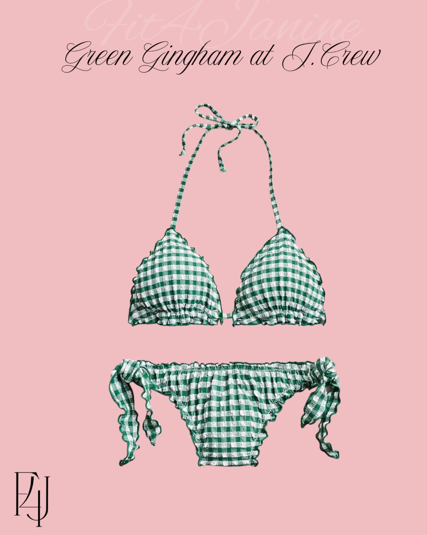 String Bikini Top In Gingham Curated On LTK