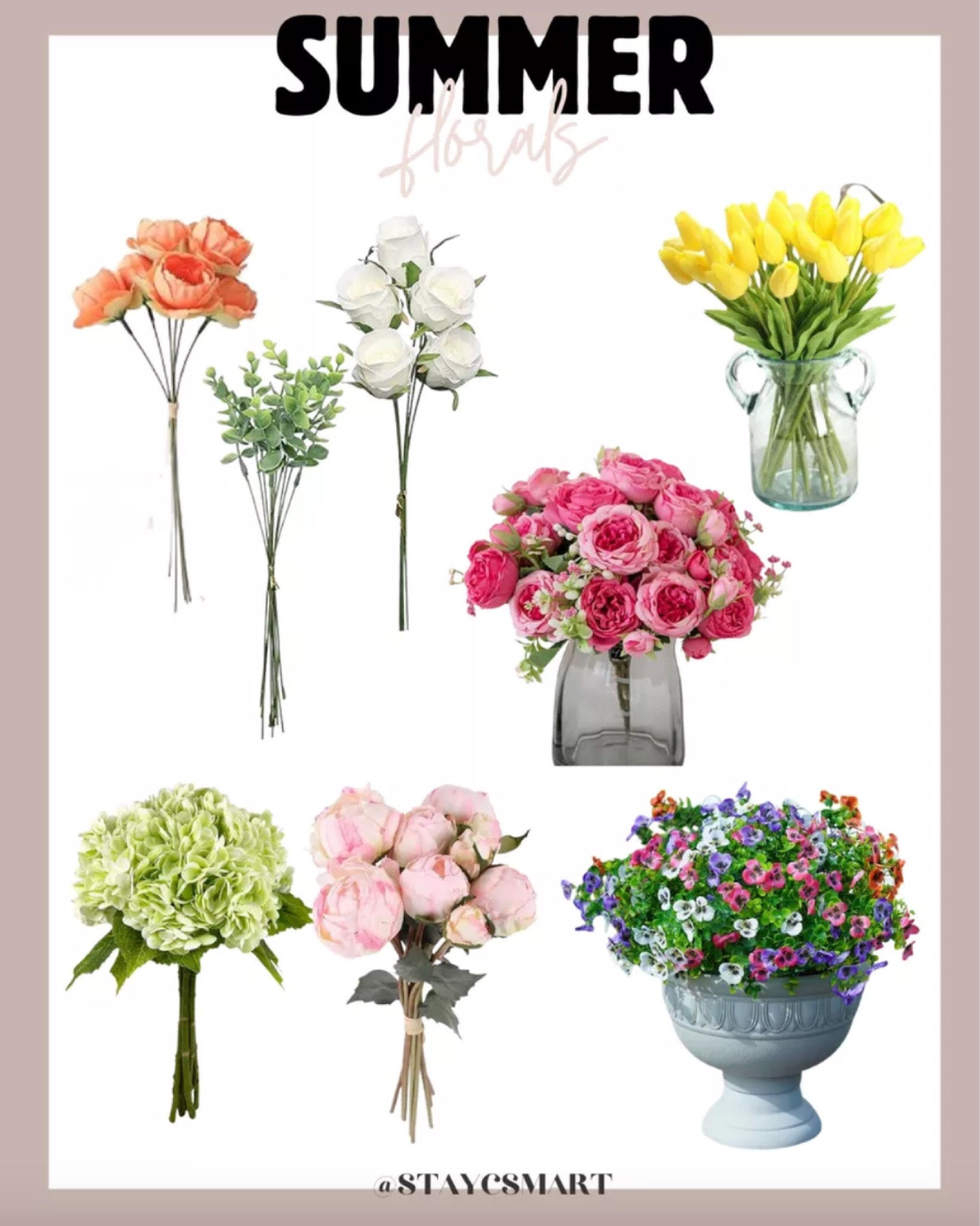 Pink Peonies Artificial Flowers 2 Curated On LTK