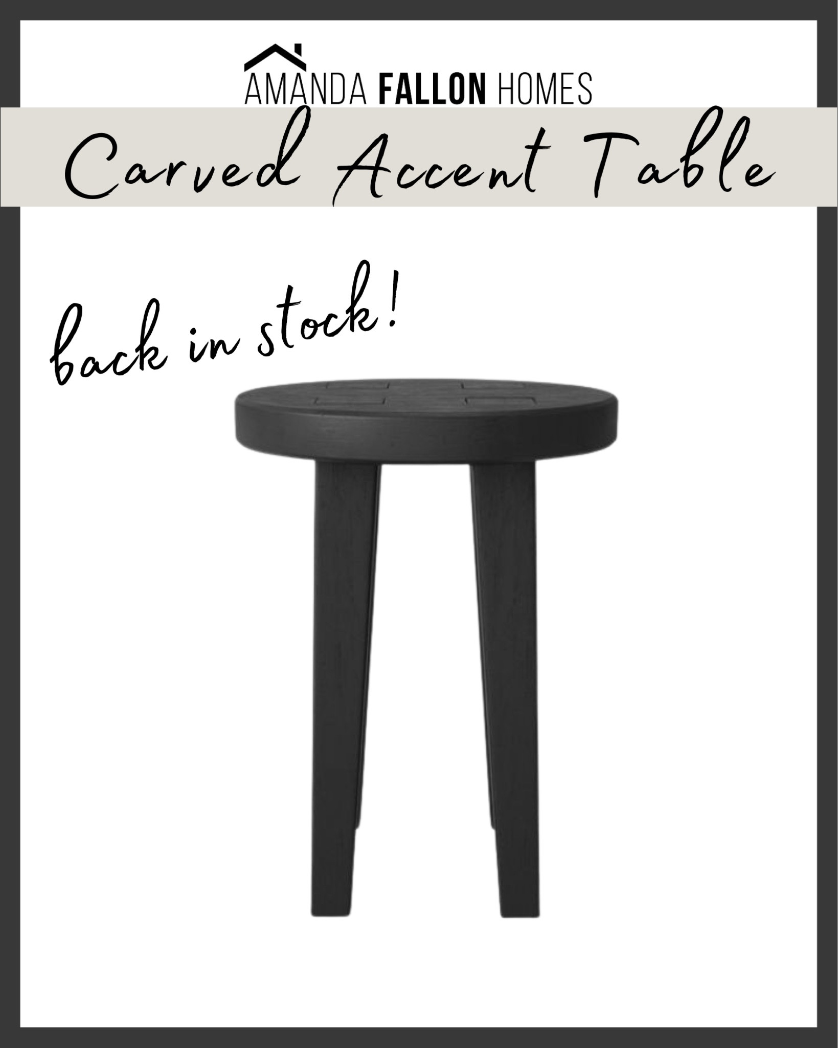 Woodland Carved Wood Accent Table Curated On Ltk