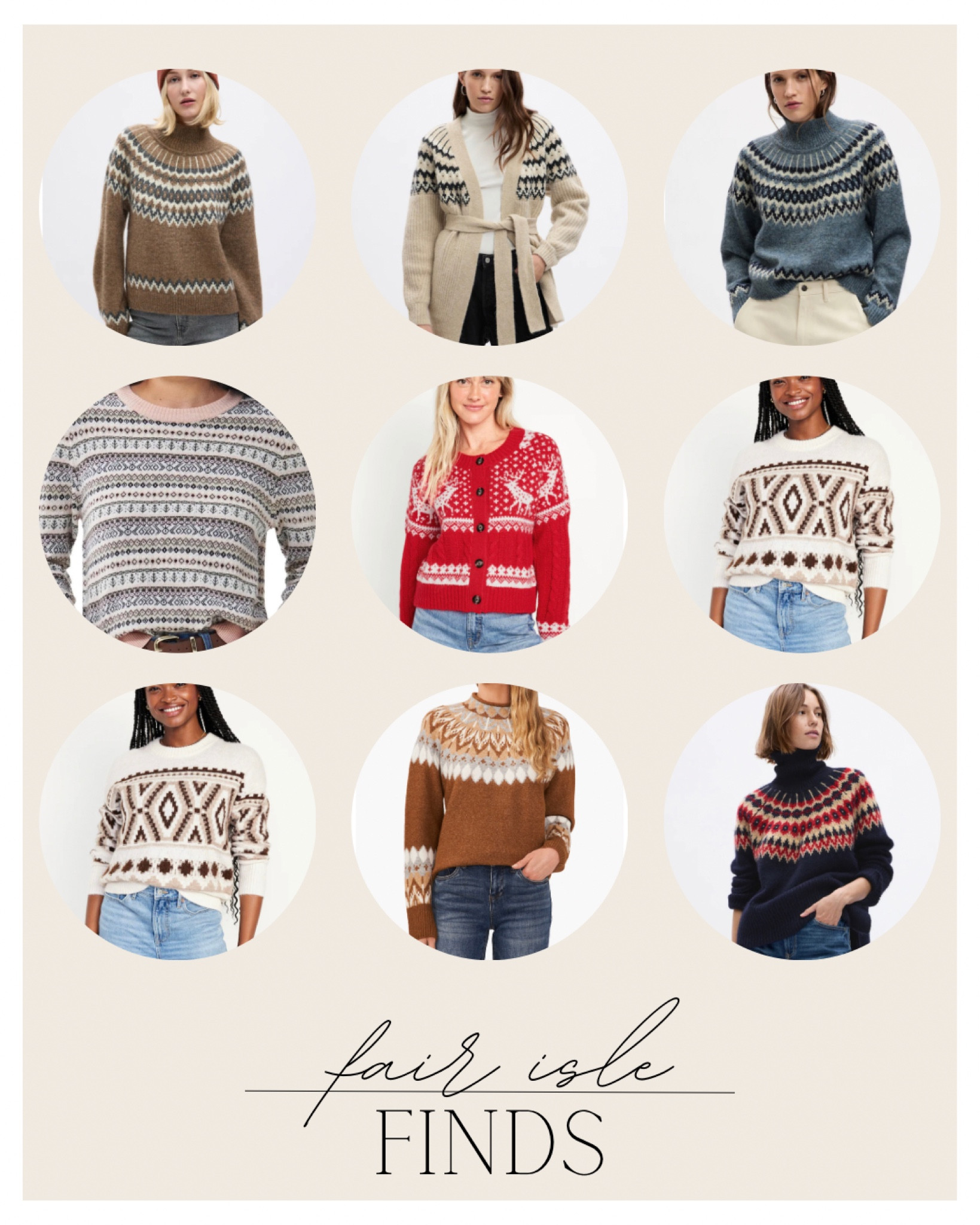 Peak Fair Isle Wool Blend Crewneck Curated On Ltk