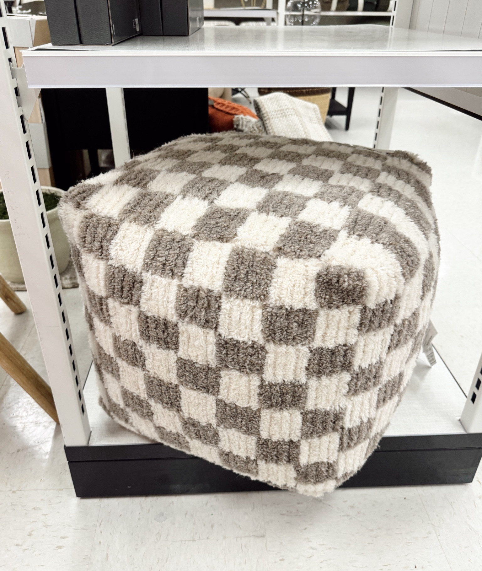 Checkerboard Pouf Threshold Curated On Ltk