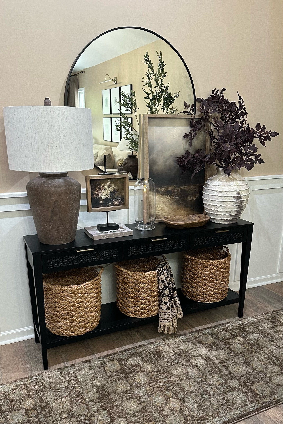 East Bluff Woven Drawer Console Curated On LTK