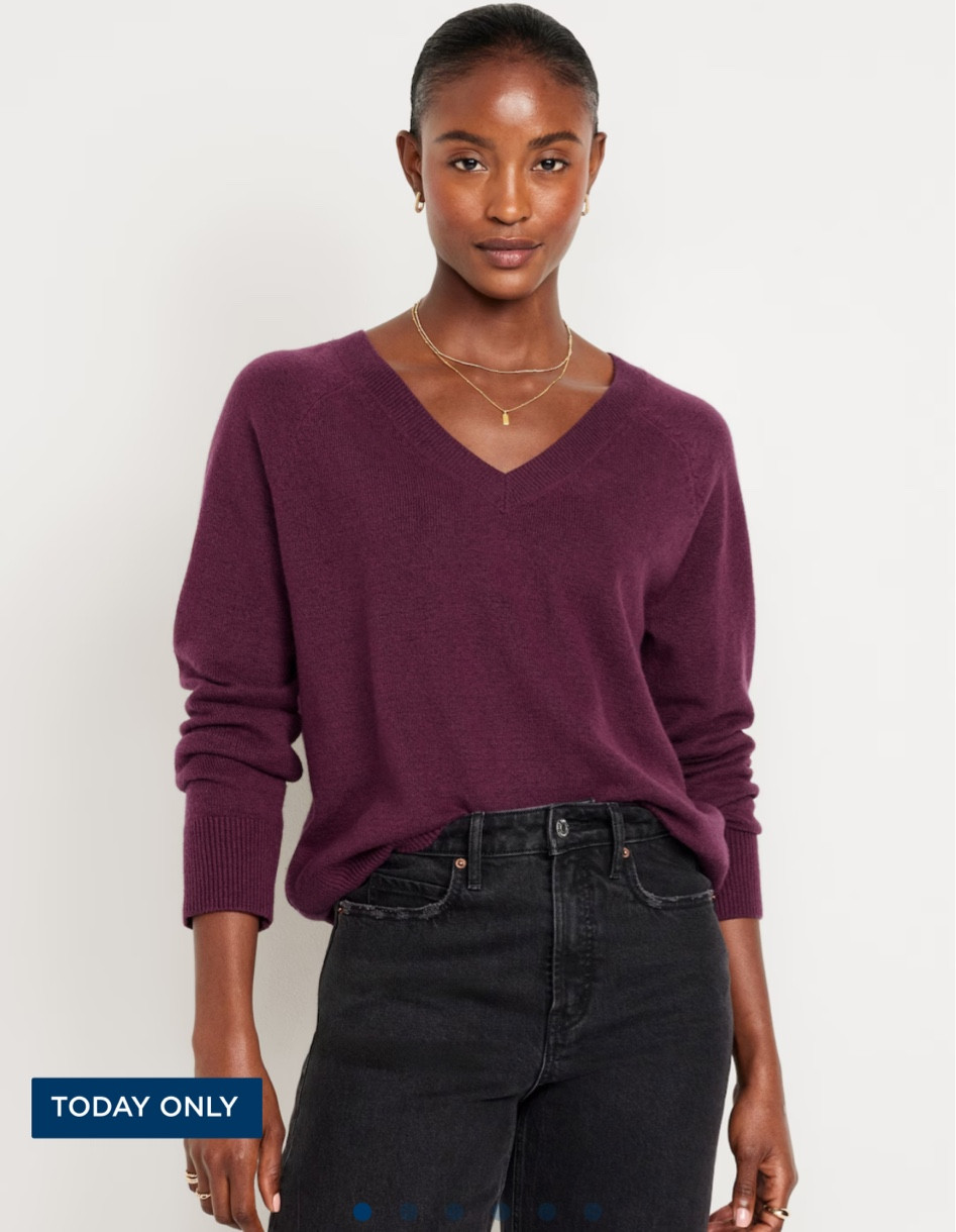 Sosoft Loose V Neck Sweater Curated On Ltk