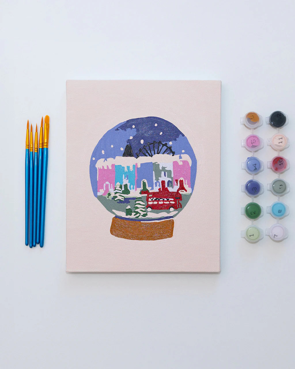 Mini Paint By Numbers - Snowglobe | ban.do