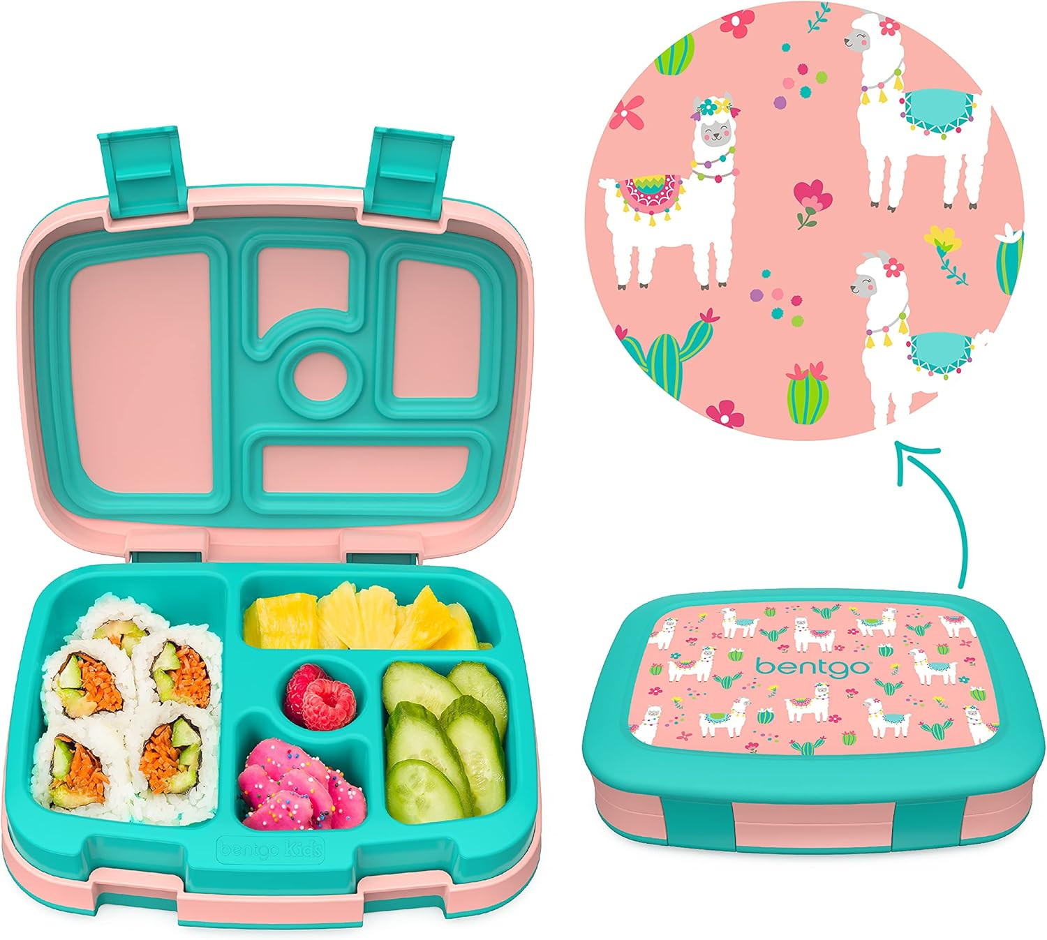Bentgo Kids Prints Leak-Proof, 5-Compartment Bento-Style Kids Lunch Box - Ideal Portion Sizes for... | Amazon (US)