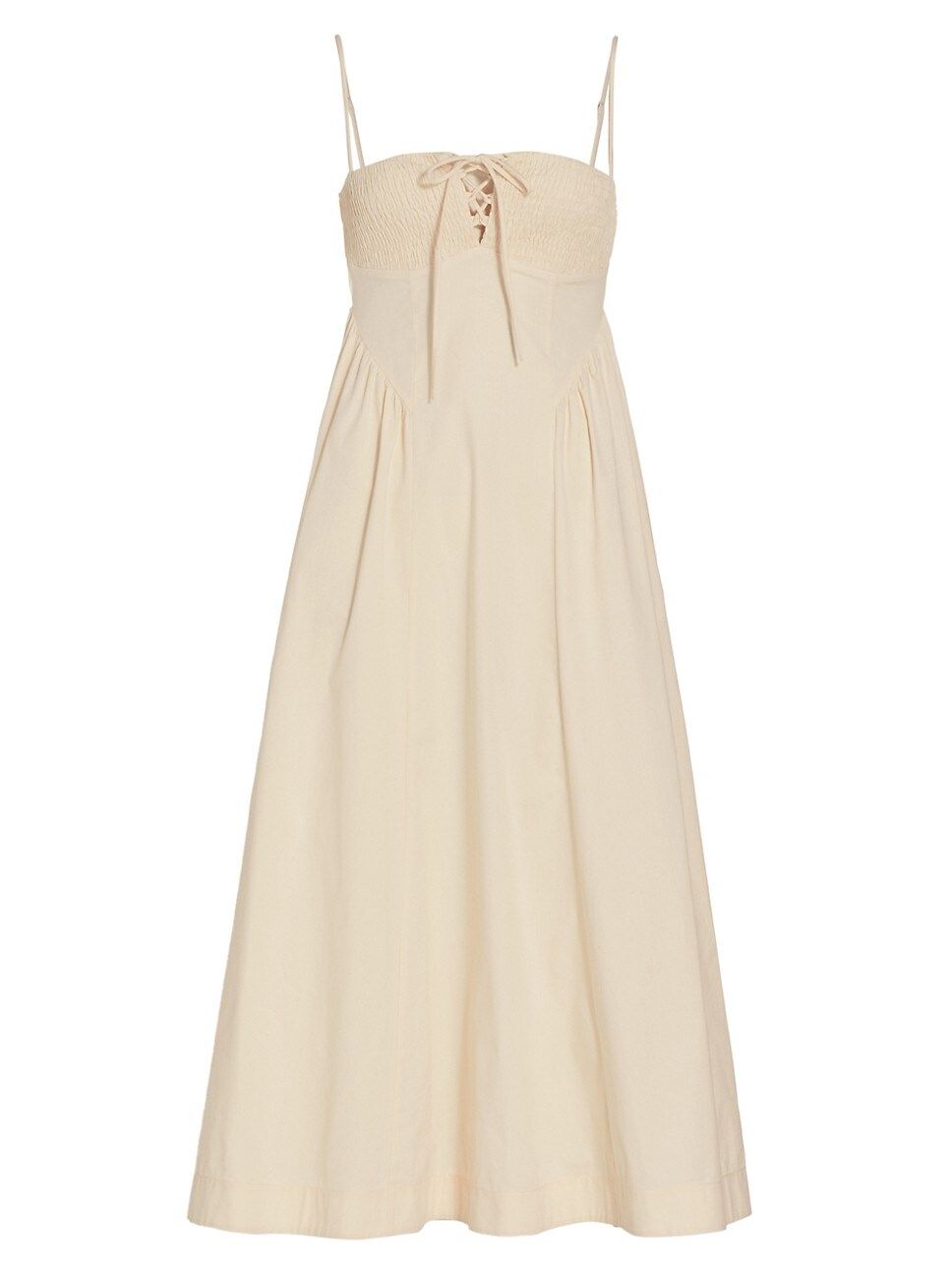 Fifi Open-Back Cotton-Blend Midi-Dress | Saks Fifth Avenue