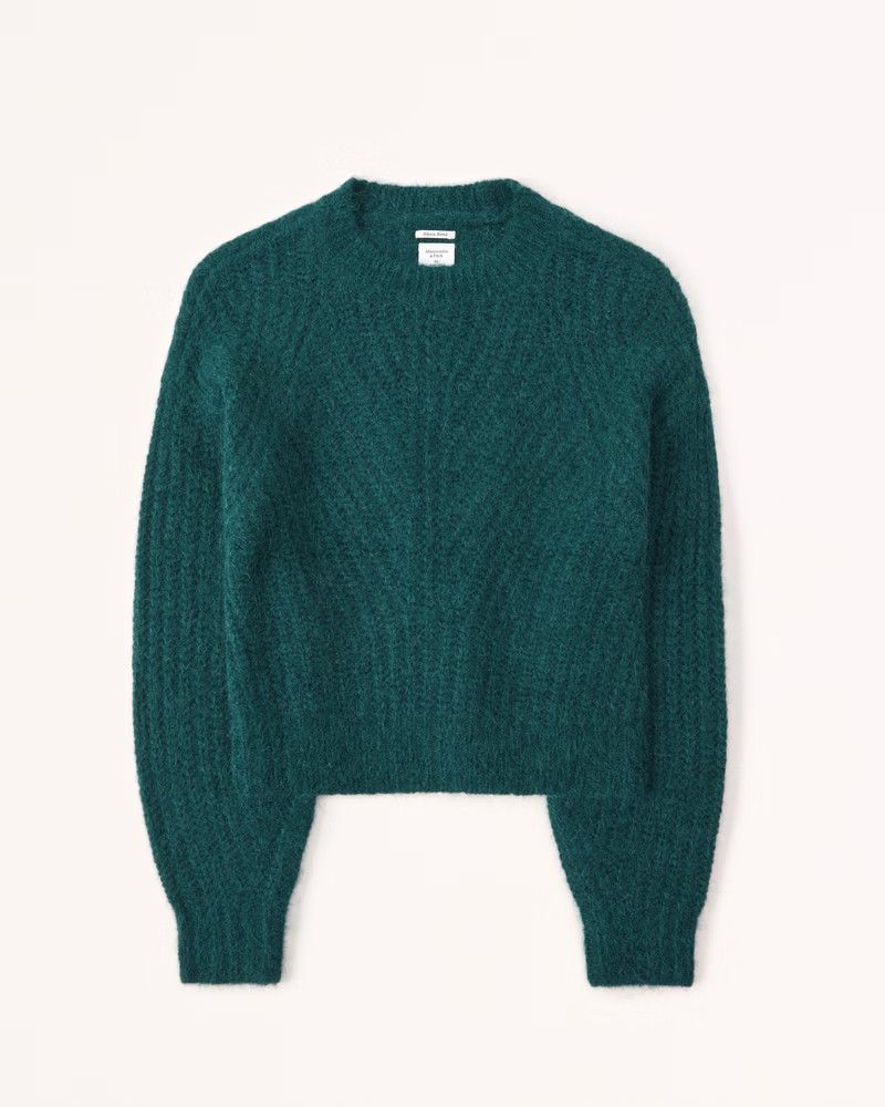 Alpaca-Blend Crew Sweater Green Sweater Fall Sweaters Sweater With Skirt Teacher Outfits | Abercrombie & Fitch (US)