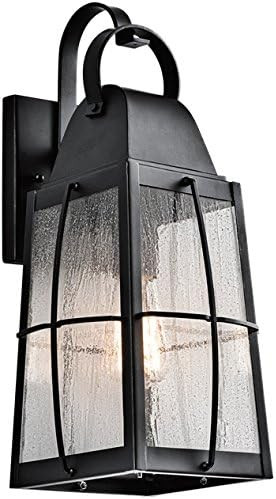 Kichler 49553BKT Tolerand Outdoor Wall Sconce, 1 Light Incandescent 100 Watts, Textured Black | Amazon (US)