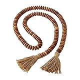 Mud Pie Wood Bead Garland, Brown | Amazon (US)