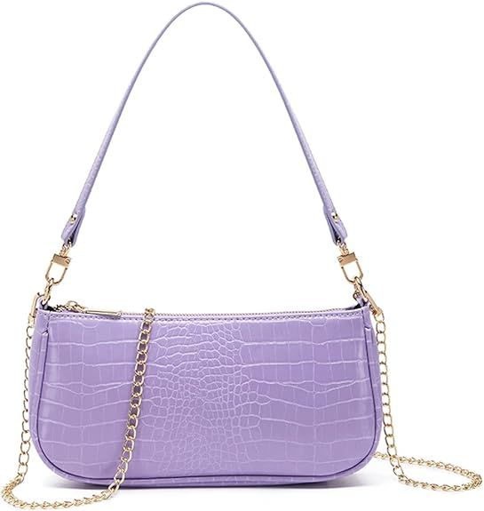 Barabum Retro Classic Clutch Shoulder Tote HandBag with Zipper Closure for Women | Amazon (US)