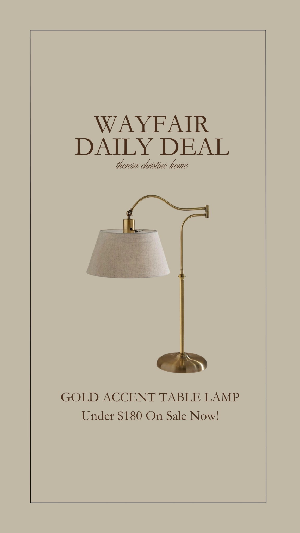 Wayfair daily deal 🤍 I love this accent table lamp! The gold is so pretty. ✨

#LTKSaleAlert #LTKHome