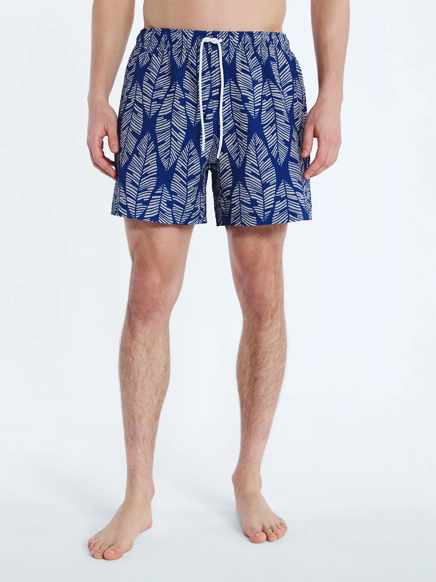 Free Assembly Men's Stretch Seersucker Board Shorts, 5" Inseam, Sizes S-3XL | Walmart (US)