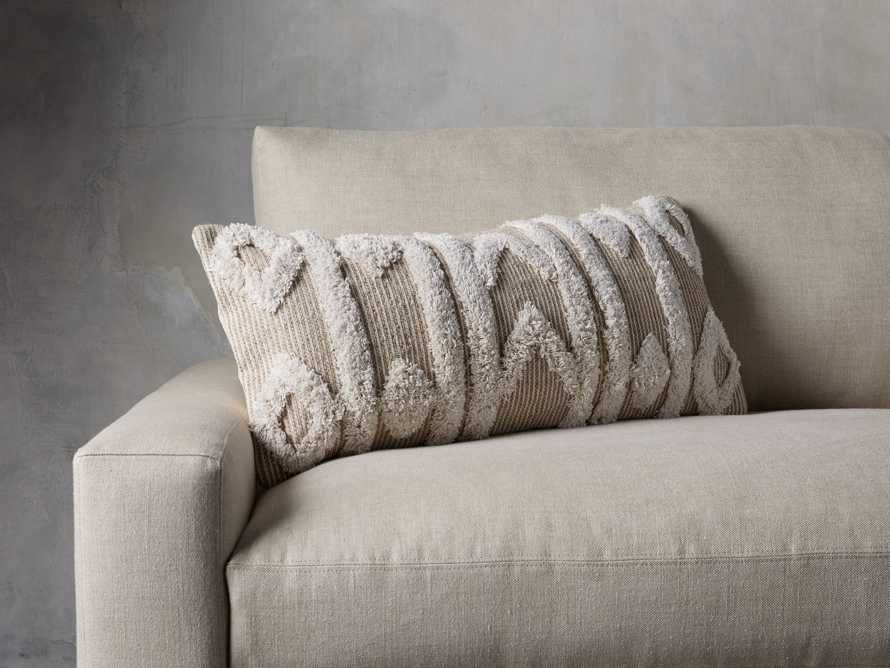 Boho Ivory Fringe Oversized Lumbar Pillow Cover | Arhaus