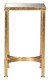Safavieh Home Collection Halyn Gold Leaf Mirror Top End Table | Amazon (US)