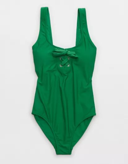 Aerie Grommet Scoop One Piece Swimsuit | American Eagle Outfitters (US & CA)