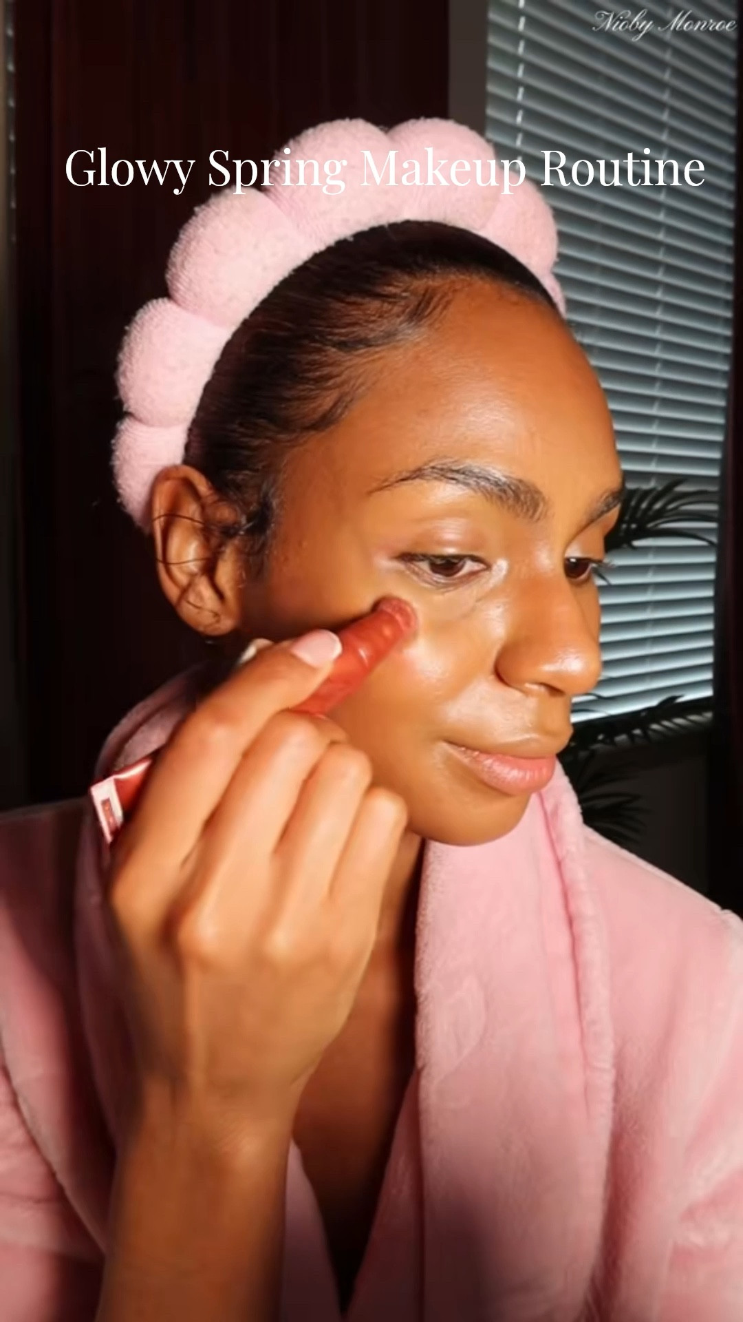 NATURAL & GLOWY EVERYDAY MAKEUP 💄 | For my glowy everyday natural makeup routine, I focus on achieving a fresh, radiant look that enhances my features without feeling heavy. I start with a hydrating primer to ensure my skin stays moisturized and smooth throughout the day. Next, I apply a light coverage foundation or a tinted moisturizer, blending it seamlessly into my skin for that natural, dewy finish. To brighten the complexion, I use a creamy concealer to cover any blemishes or dark circles, tapping it in with my fingers for a soft, airbrushed look.

For a healthy, glowing complexion, I add a cream blush to the apples of my cheeks, blending upward for a natural flush. I love using a highlighter with a subtle shimmer on the high points of my face—cheekbones, brow bone, and down the bridge of my nose—to achieve that lit-from-within glow. I keep the eyes simple, applying a soft eyeshadow shade close to my skin tone and finishing with a swipe of lengthening mascara to open up the eyes.

For the lips, I go for a hydrating lip gloss or a soft, nude lipstick that complements the fresh makeup look. To set everything in place and ensure it lasts, I finish off with a light mist of setting spray for an all-day glow. This routine emphasizes radiant skin, subtle definition, and effortless beauty, making it perfect for everyday wear.

Follow my beauty blog on instagram @niobymonroe !
Glowy makeup, glowy makeup look, glowy makeup tutorial, glowy makeup products, glowy makeup routine, glowy makeup bronzer, glowy makeup black women, natural makeup, natural makeup looks, natural makeup tutorial, natural makeup for black women, natural makeup ideas, natural makeup tutorial for beginners, natural makeup for brown eyes, natural makeup for school, spring makeup, spring makeup looks, spring makeup ideas, spring makeup looks natural 

#LTKBeauty #LTKFindsUnder100 #LTKSaleAlert