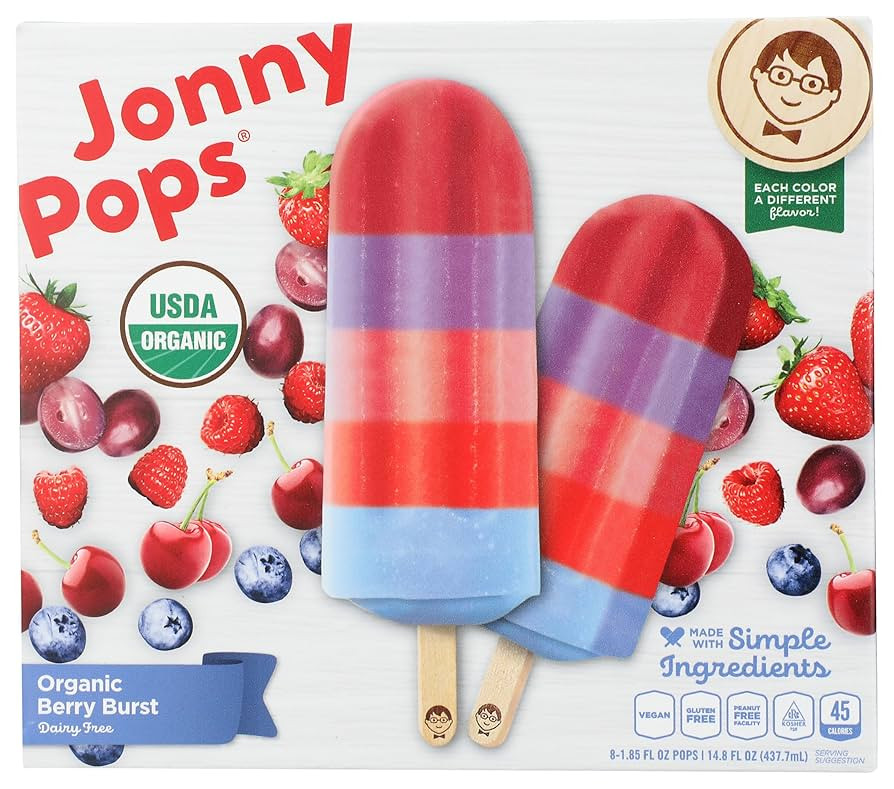 JONNYPOPS Organic Berry Burst Pops, 14.8 FZ | Amazon (US)