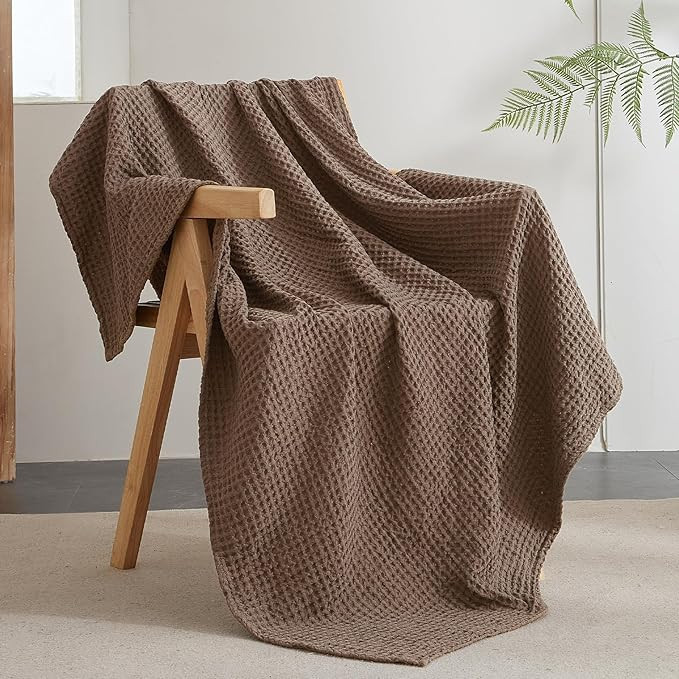 PHF Ultra Soft Waffle Weave Throw Blanket 50"x 60"- Washed Lightweight Breathable Cozy Woven Blan... | Amazon (US)