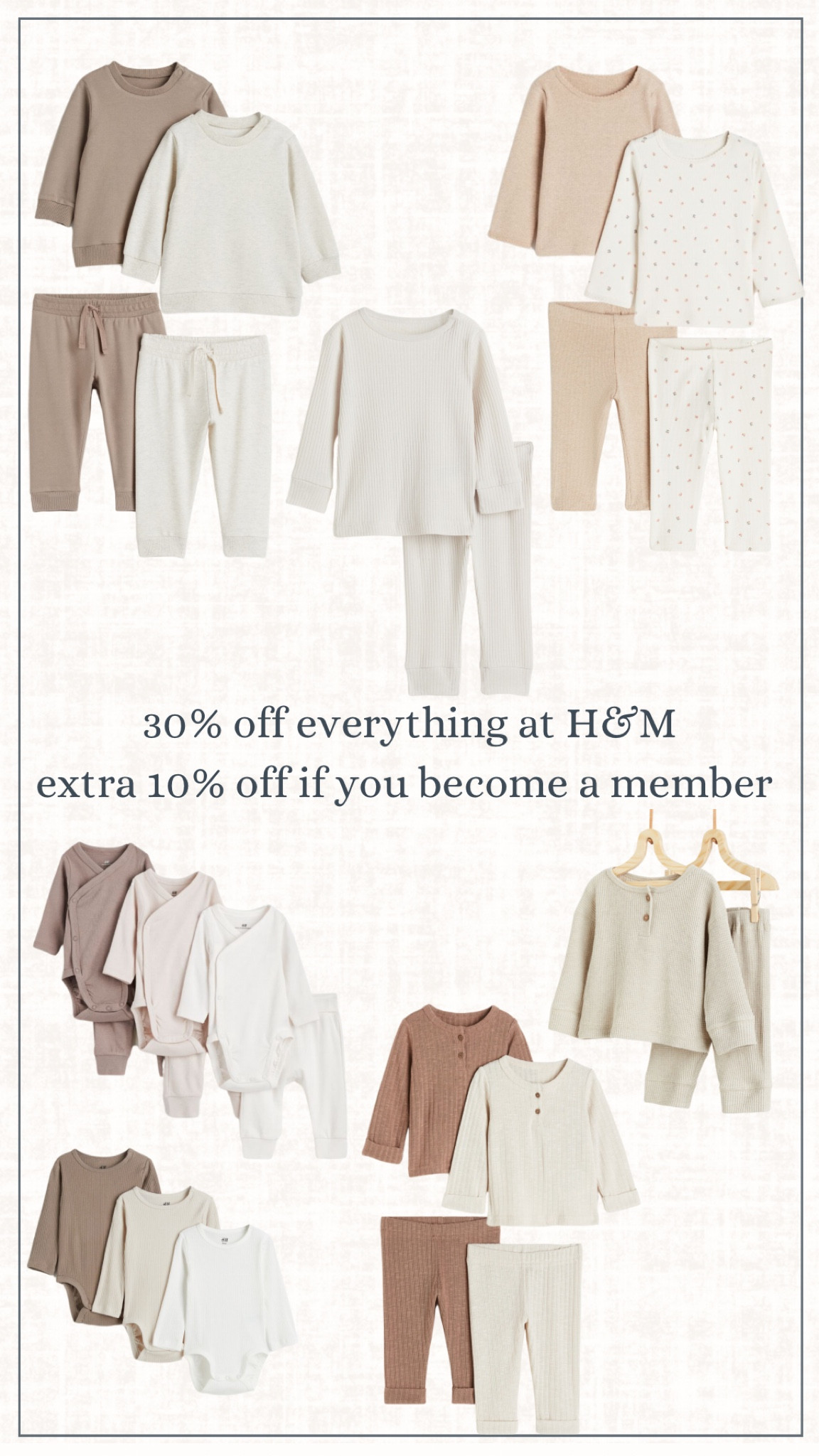 H&M is the best place to shop for newborns! Especially if you are team green!! 

30% off everything + additional 10% off if you become a member 


H&m 
Team green 
Bump
Pregnancy
Maternity 
Newborn clothes 
Black Friday 

#LTKCyberWeek #LTKbaby #LTKbump