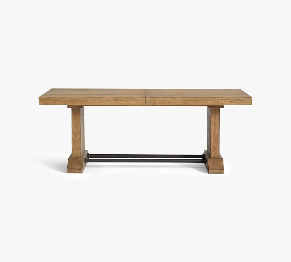 Fort Wood Extending Dining Table, Smoked Nutmeg, 80-102""L | Pottery Barn (US)