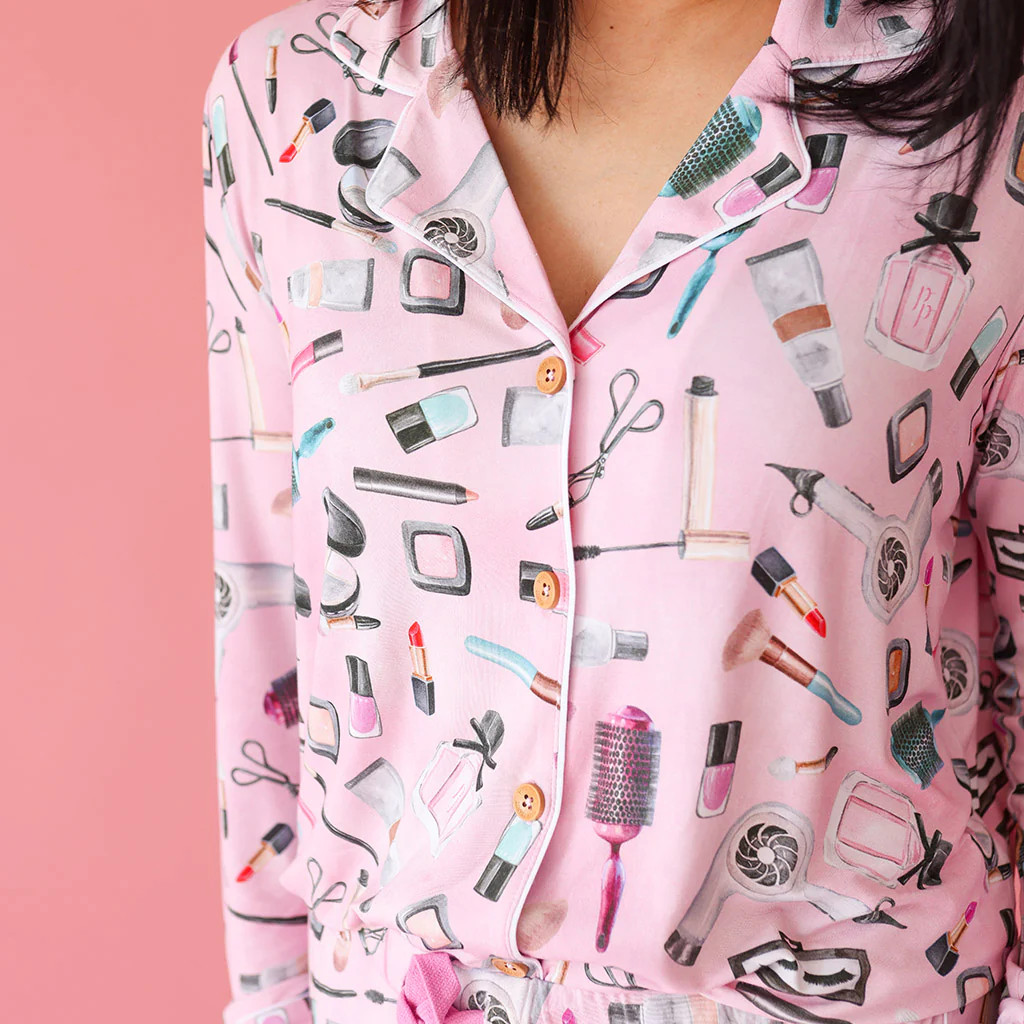 Hair Salon Pink Luxe Womens Pajamas | Posh Beauty Salon | Posh Peanut