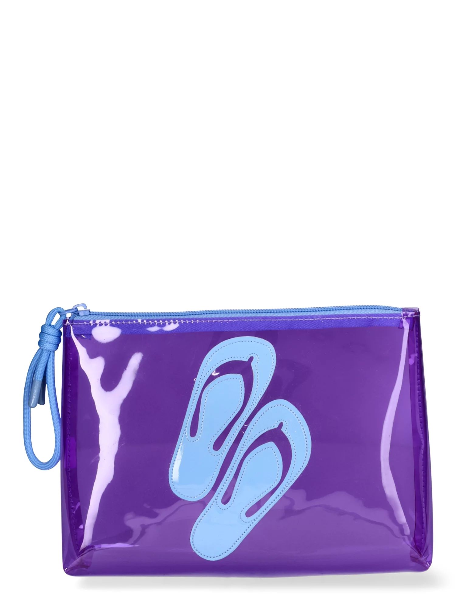 No Boundaries Women's Sandals Graphic Beach Pouch - Purple Fusion | Walmart (US)