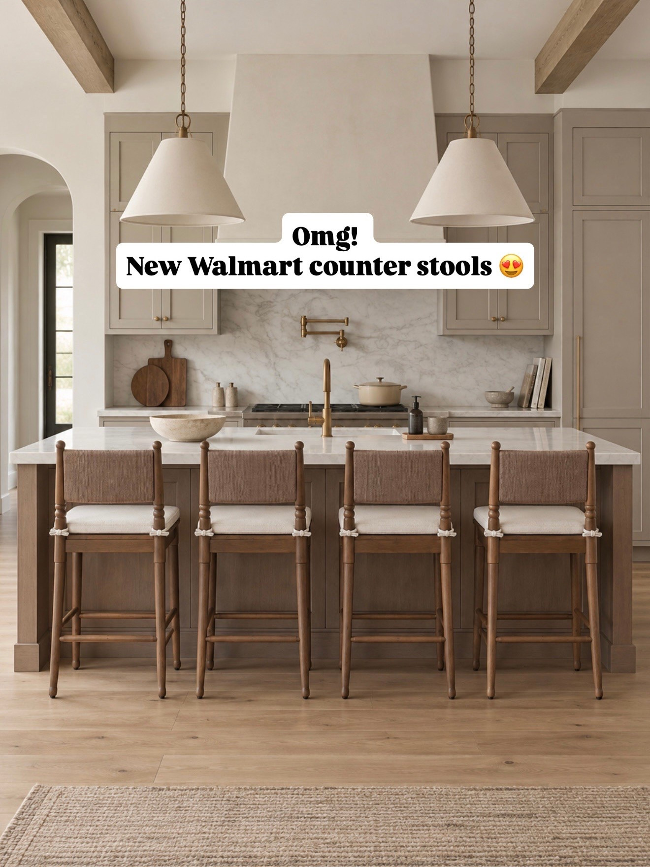 New counter stools at Walmart! These honestly look like McGee and Co but 1/3 the price 😍 Beautiful!

#LTKHome