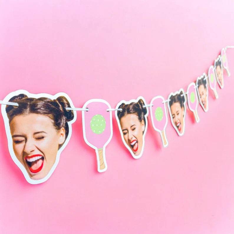Pickleball Photo Banner | Cardstock Banner | 5 Foot Long | Photo Head Banner | Party Banner | Pic... | Etsy (US)