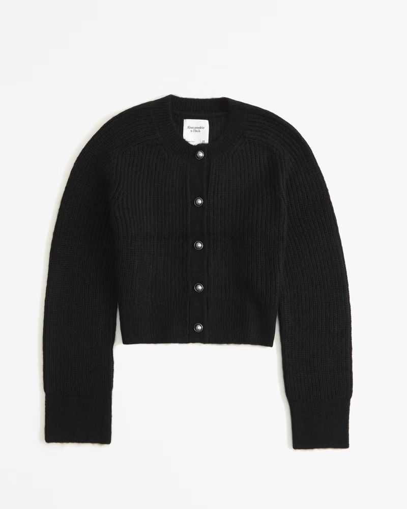 Crew Pearl Button Cardigan | Abercrombie & Fitch (US)