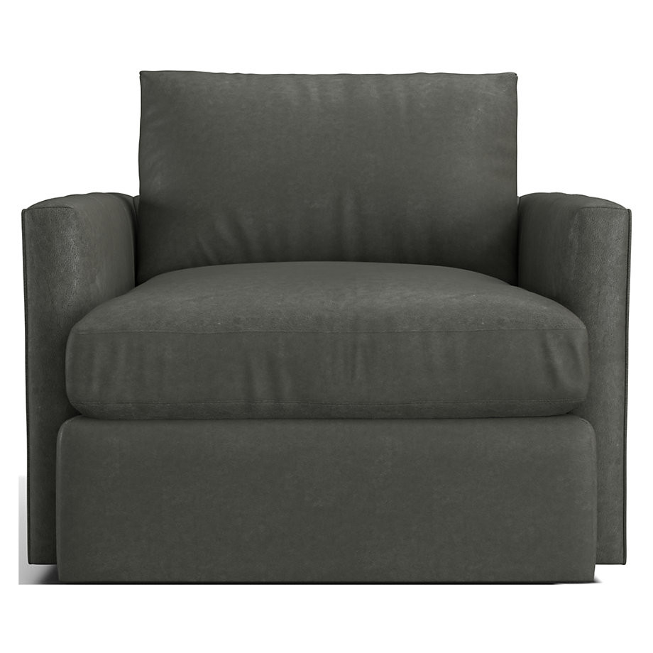 Lounge Leather Swivel Chair | Crate & Barrel | Crate & Barrel