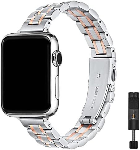 STIROLL Thin Replacement Band Compatible for Apple Watch 38mm 40mm 41mm 42mm 44mm 45mm 49mm, Stai... | Amazon (US)