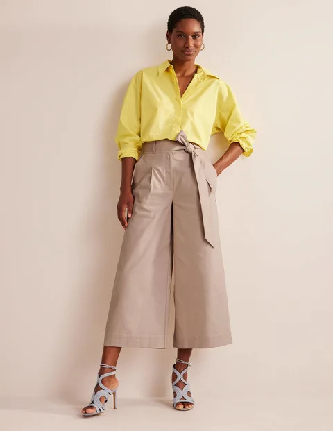 Cropped Wide-Leg Trousers - Rope | Boden (UK & IE)