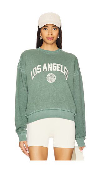 Brushed Fleece Graphic Crewneck in Washed Fatigue Green001 | Revolve Clothing (Global)