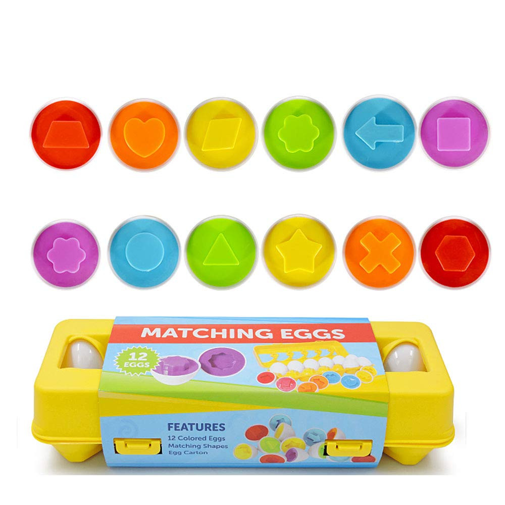JUNBESTN Easter Matching Eggs Connect Eggs Carton Toys Gifts for 1 2 3 Years Old Kids Toddler Bab... | Amazon (US)
