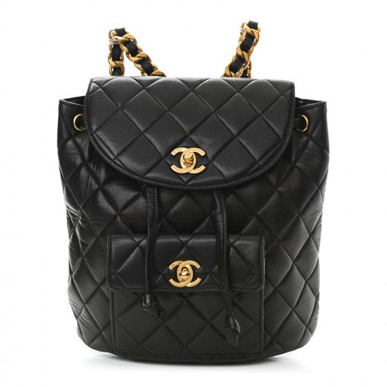 CHANEL Lambskin Quilted Backpack Black | FASHIONPHILE | Fashionphile
