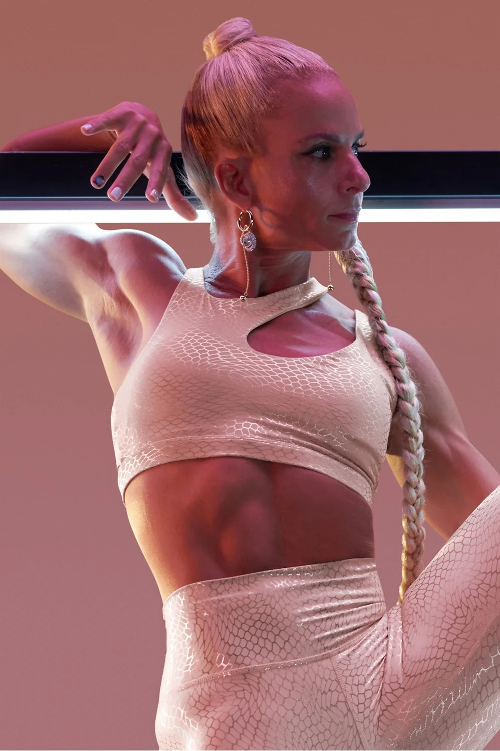 Asymmetric Shine Racerback Low Impact Bra | Fabletics - North America