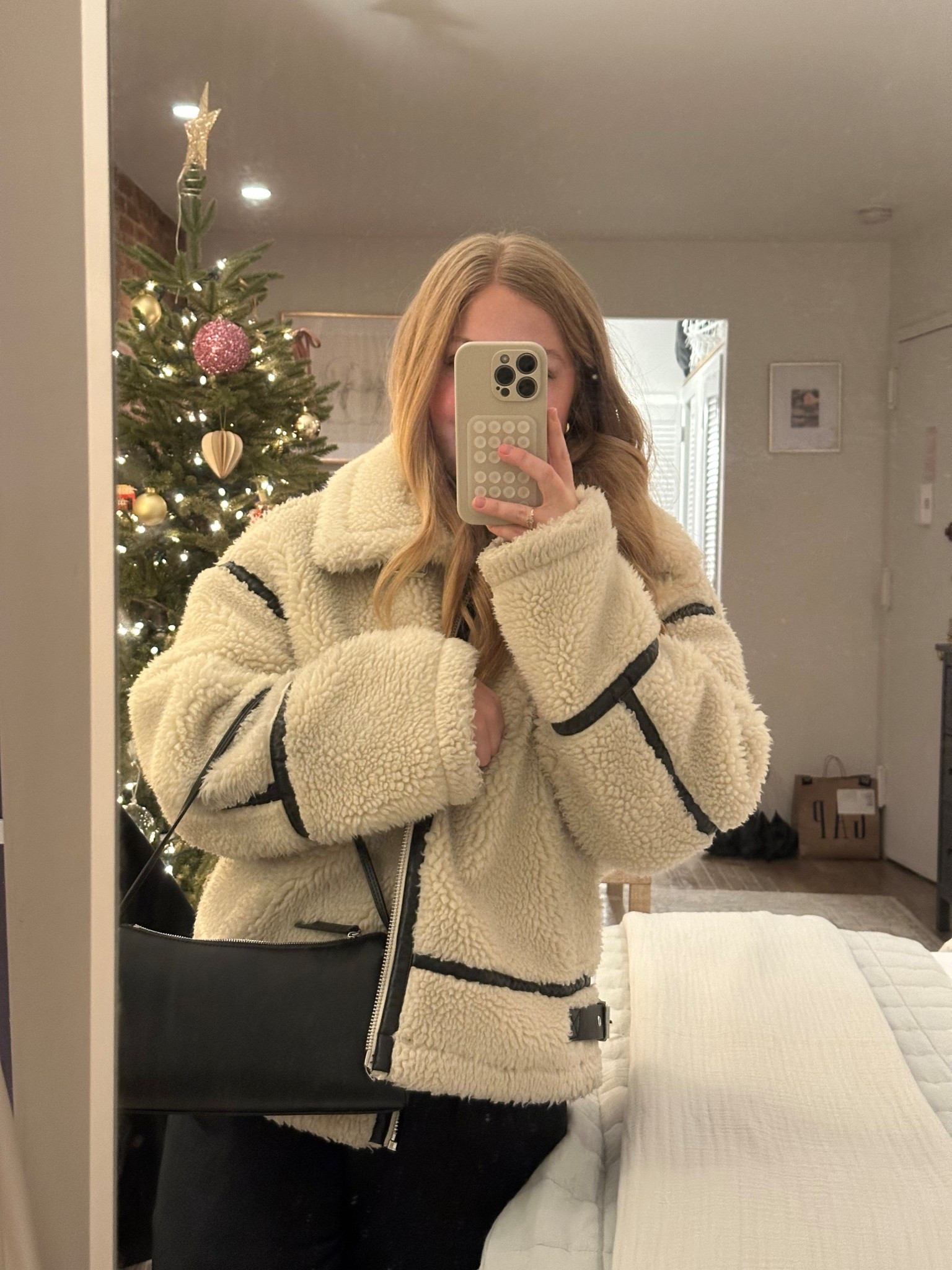 The coziest jacket for winter! 

Ootd winter fashion Sherpa jacket silk pants 

#LTKSeasonal #LTKPetite
