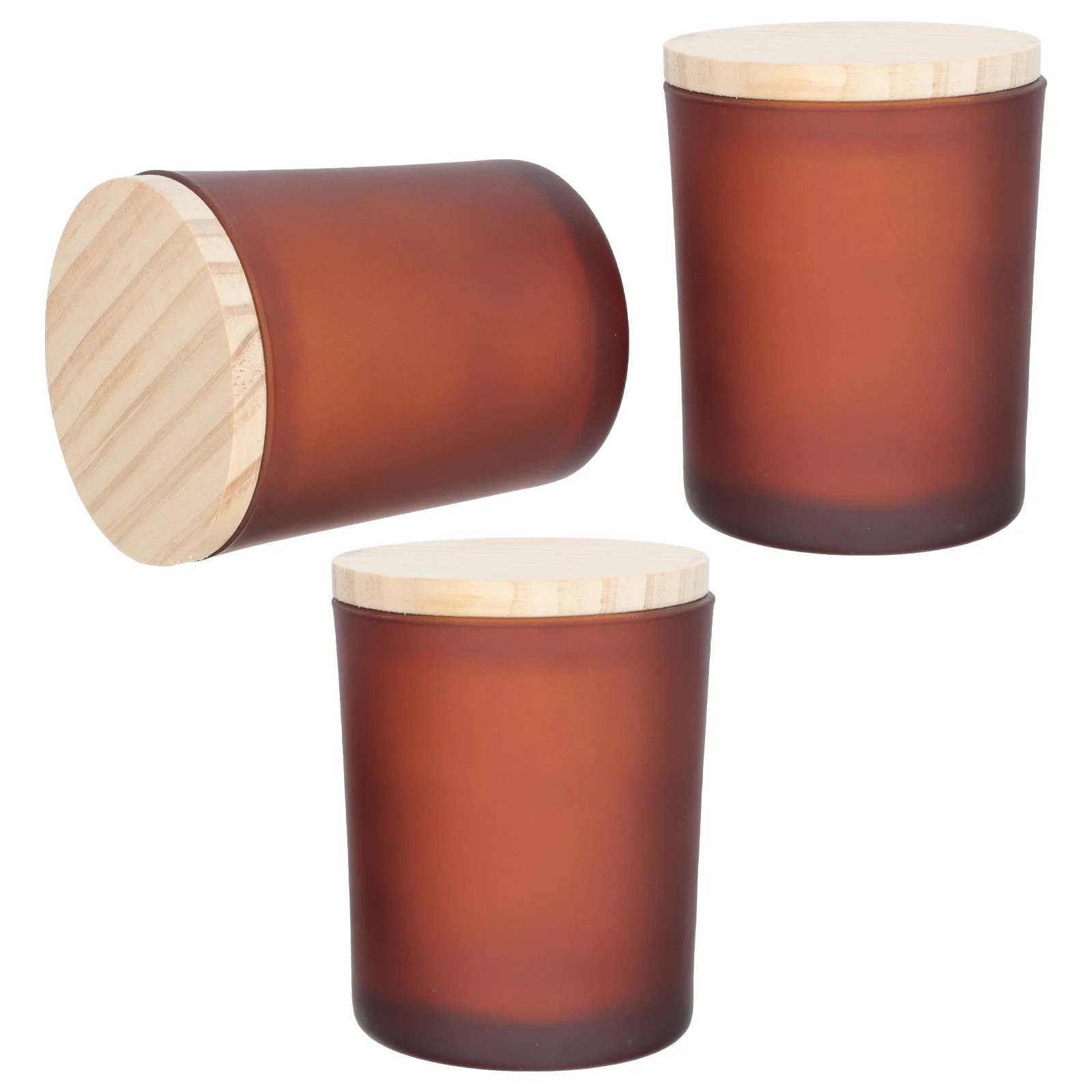 Raindrops Brown Glass Candle Cup with Frosted Appearance for Home Decor Elegant Scented Candlehol... | Walmart (US)