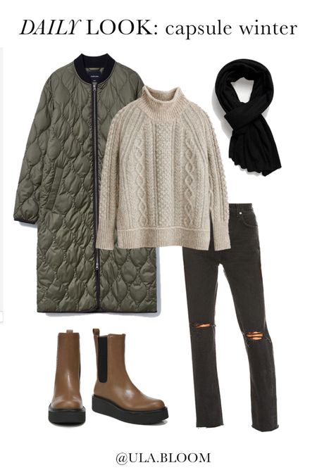 Capsule wardrobe items for a cozy and casual fall look. This quilted jacket is a perfect transitional piece from Fall Into winter!

#LTKSeasonal #LTKstyletip #LTKfit