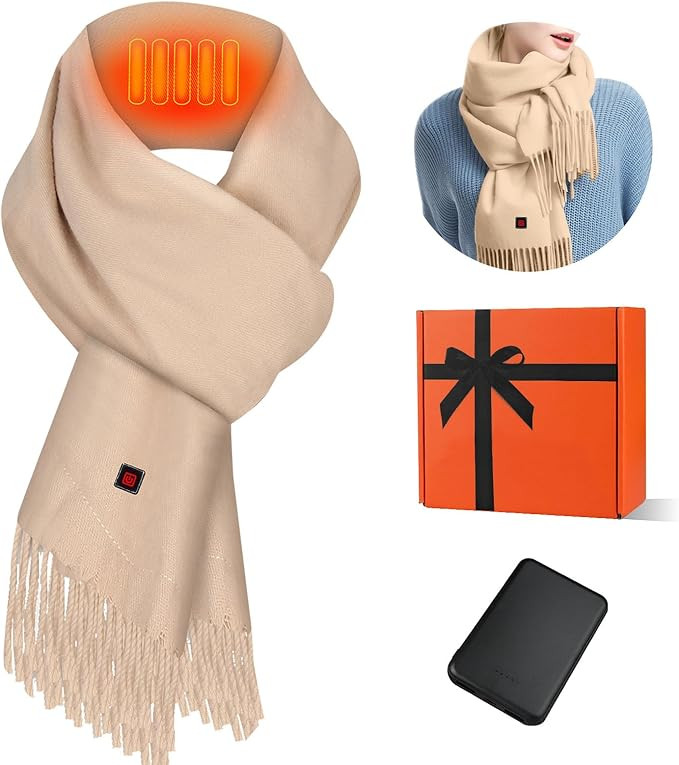 Wodesid Electric Heated Scarf for Christmas Gifts for Women Rechargeable Blanket Shawl with Batte... | Amazon (US)