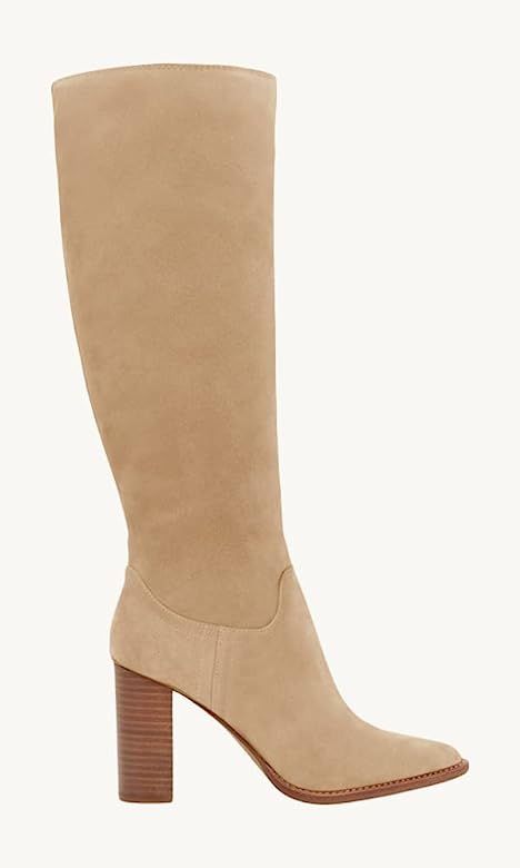 Juliet Holy Womens Chunky Heel Knee High Boots Pointed Toe Side Zipper Comfort Block Heeled Dress Bo | Amazon (US)