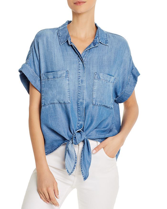 Tie-Front Chambray Shirt | Bloomingdale's (US)