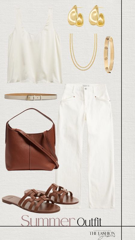 Summer Outfit | Monochromatic | Cream Jeans | Silk Top | 

#LTKSeasonal #LTKStyleTip #LTKShoeCrush