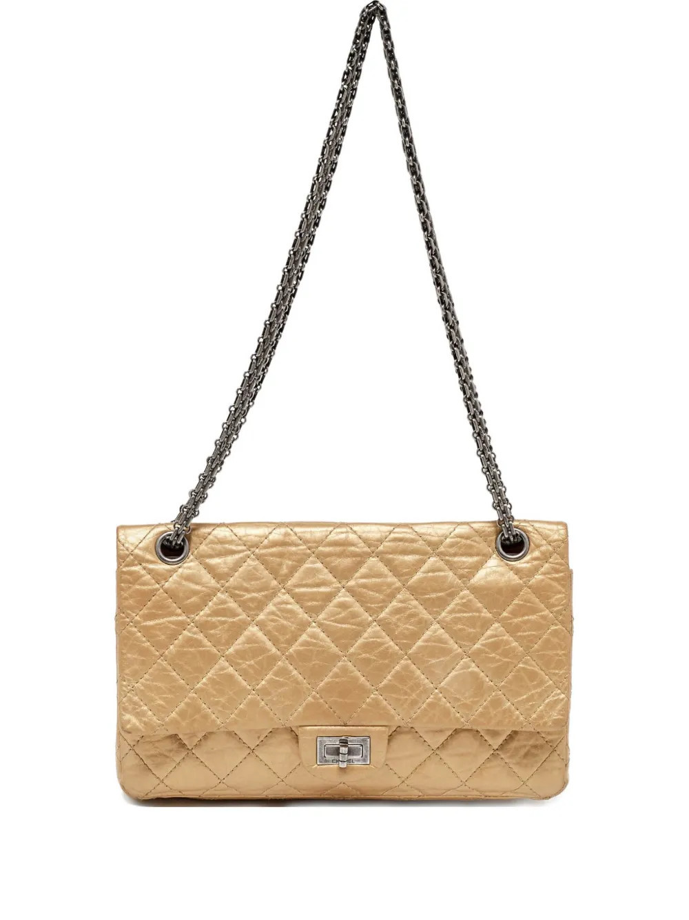 CHANEL Pre-Owned Reissue 2.55 Classic Flap shoulder bag - Gold | Farfetch Global