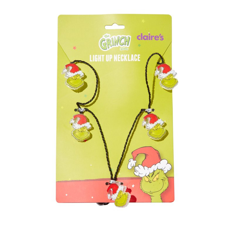 Claire's The Grinch by Dr. Seuss Holiday Light-Up Necklace, Children's, Unisex | Walmart (US)