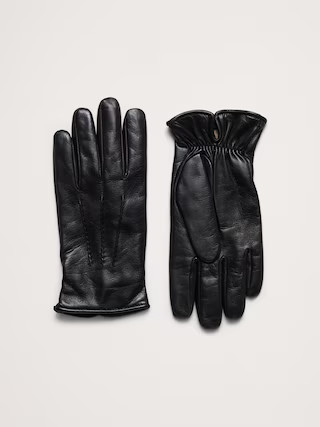 Italian Leather Cashmere-Lined Gloves | Banana Republic (US)
