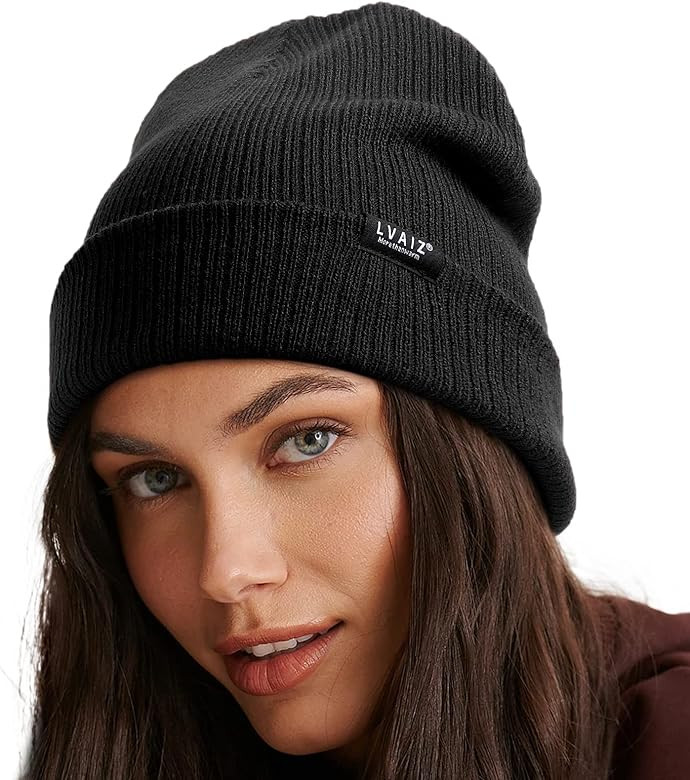 Winter Knitted Cuffed Beanie Hats for Women Soft Watch Hat Classic Knit Stretchy Warm Cap for Men | Amazon (US)
