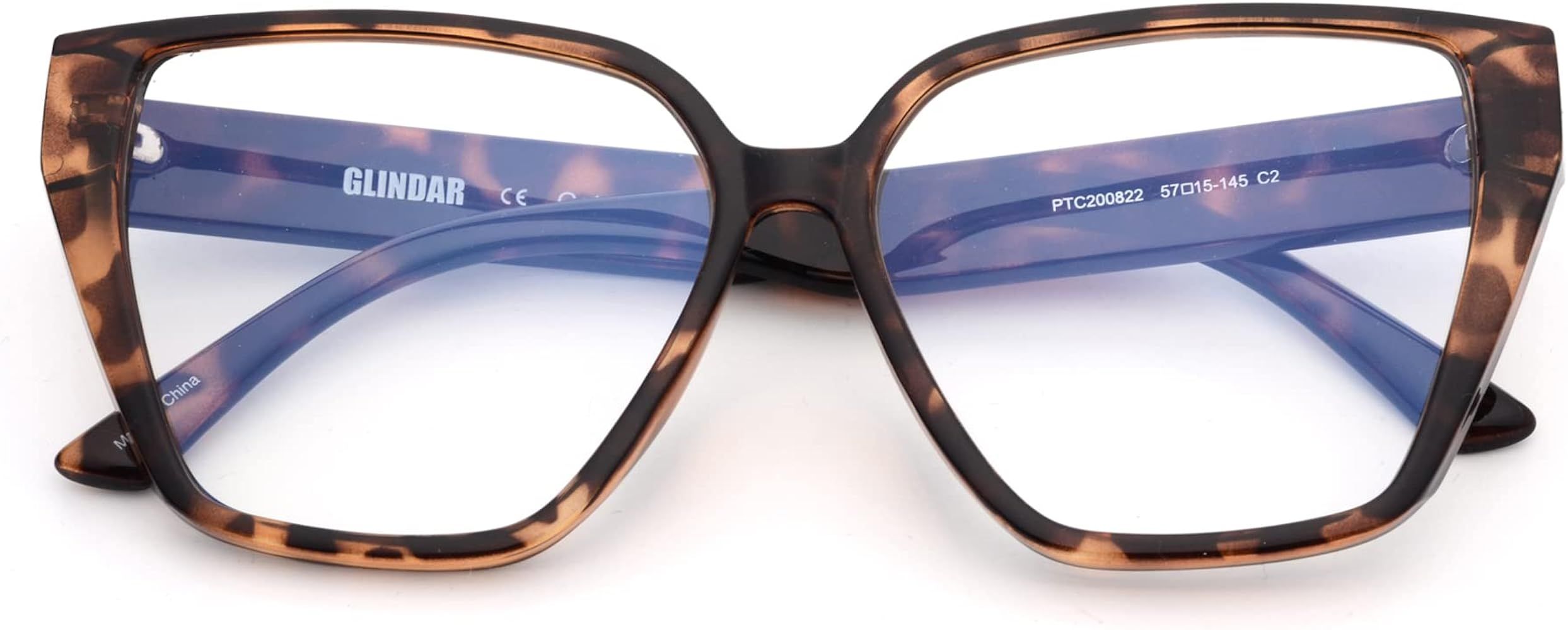 GLINDAR Blue Light Blocker Glasses for Women Oversized Computer Glasses Reduce Eye Strain | Amazon (US)