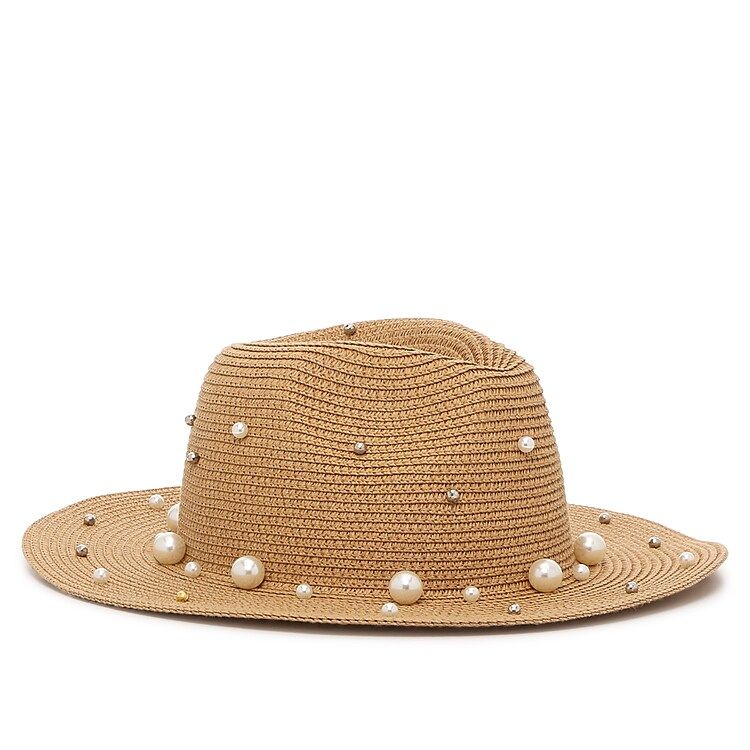 Steve Madden Pearl Panama Hat | Women's | Tan | Size One Size | Hats | Panama | DSW